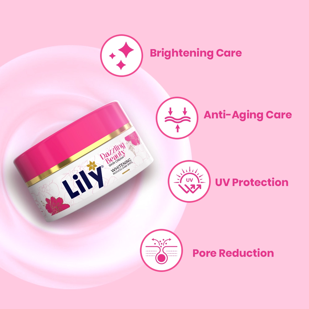Lily Dazzling Beauty Whitening Skin Cream 50gm - Dazzling Beauty Cream 02
