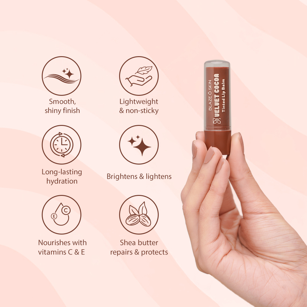 Blaze O’ Skin Velvet Cocoa Tinted Lip Balm 4.5gm