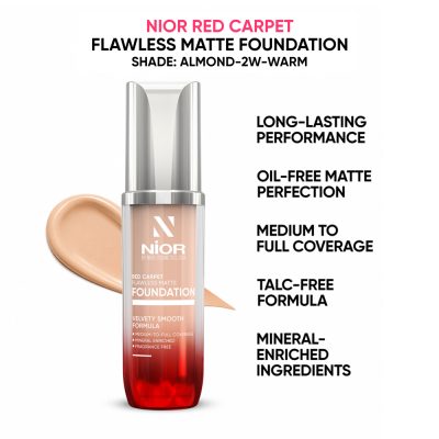 NIOR Red Carpet Flawless Matte Foundation - Almond 2W Warm - Almond 2w warm 1