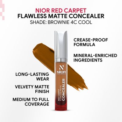 NIOR Red Carpet Flawless Matte Concealer Brownie 4C Cool - Browine 4C Cool