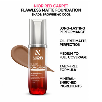 NIOR Red Carpet Flawless Matte Foundation - Brownie 4C Cool