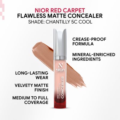 NIOR Red Carpet Flawless Matte Concealer Chantilly 5C Cool