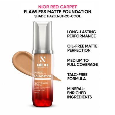 NIOR Red Carpet Flawless Matte Foundation - Hazelnut 2C Cool