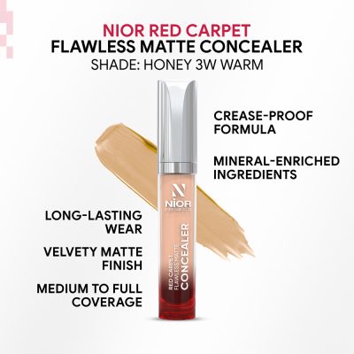 NIOR Red Carpet Flawless Matte Concealer Honey 3W Warm