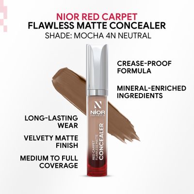 NIOR Red Carpet Flawless Matte Concealer Mocha 4N Neutral