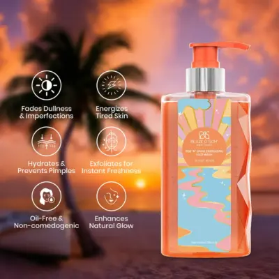 Blaze O’ Skin Rise ‘N’ Shine Energizing Face Wash – Sunset Beads 250ml