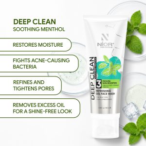 Nior Deep Clean Gel Face Wash Soothing Menthol 100ml - Soothing Mentol 2