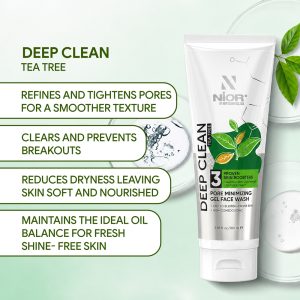 NIOR Deep Clean Gel Face Wash Tea Tree 100ml - TeaTtree